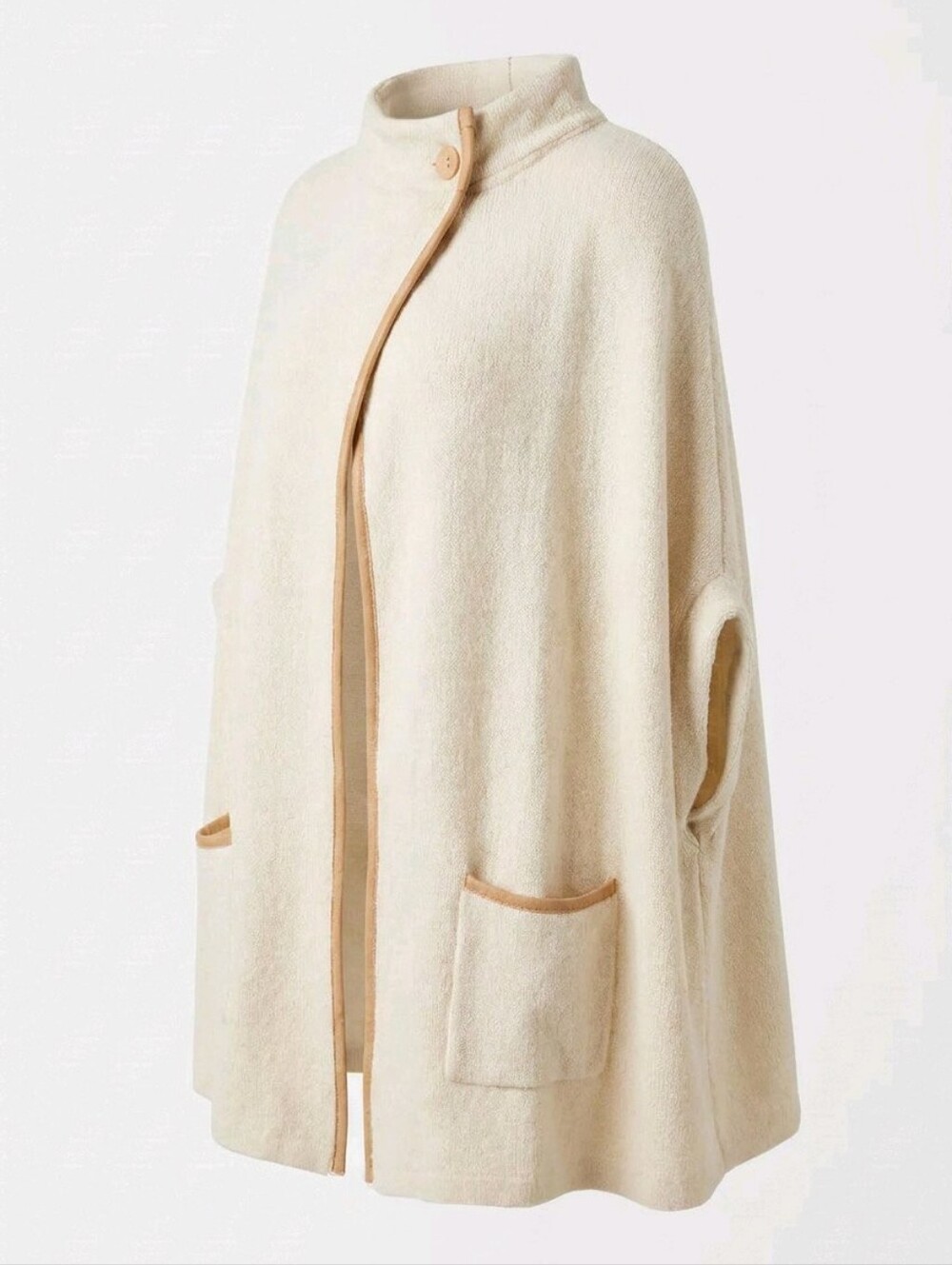 Lauren Conrad Versatile Cream Tan Riding Cape Cozy Poncho Fits Small To XXL New - Picture 4 of 9